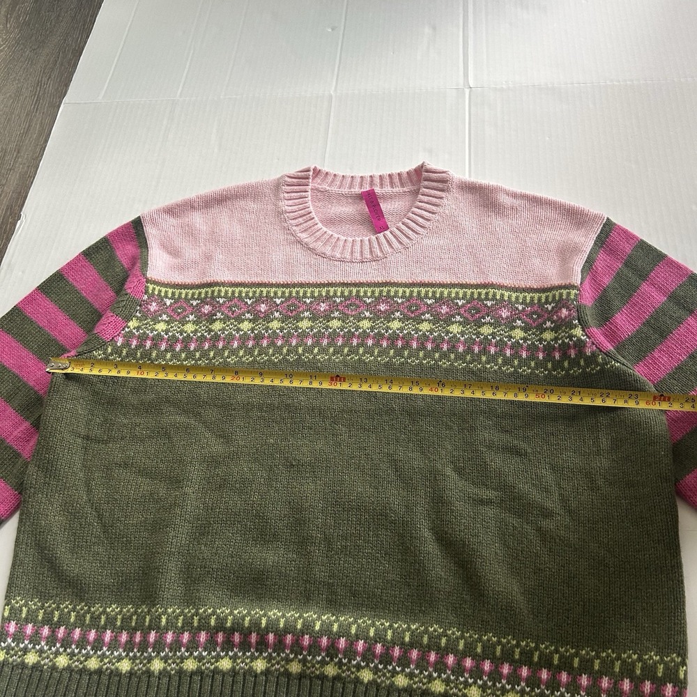 Zaket & Plover Fairisle Jumper Striped Knit Sweater Eclectic Cottagecore - Picture 4 of 6